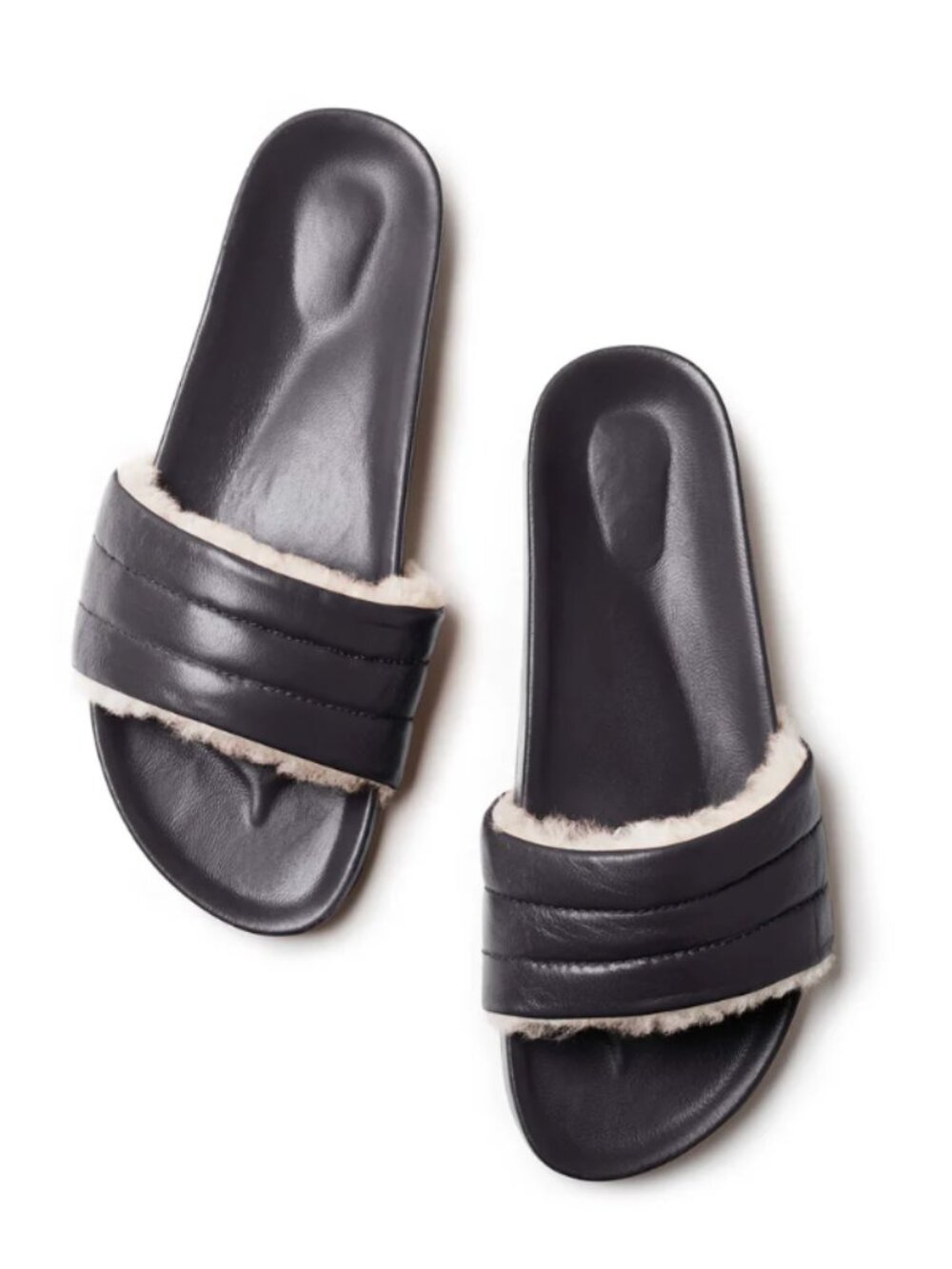 SCHU | Levanto Slide with Fleece in Black